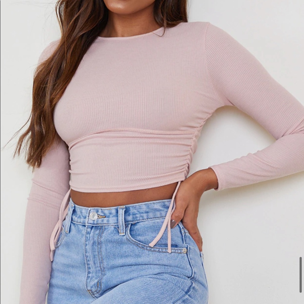 Pretty Little Thing baby pink long sleeve
